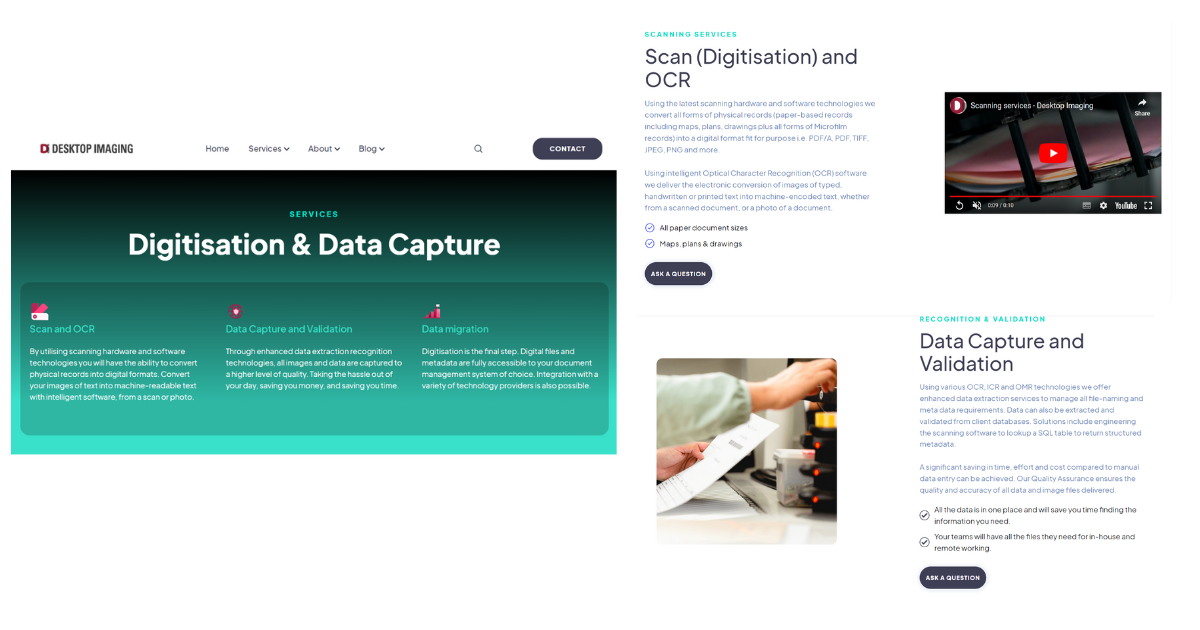 Services Digitisation and Data Capture